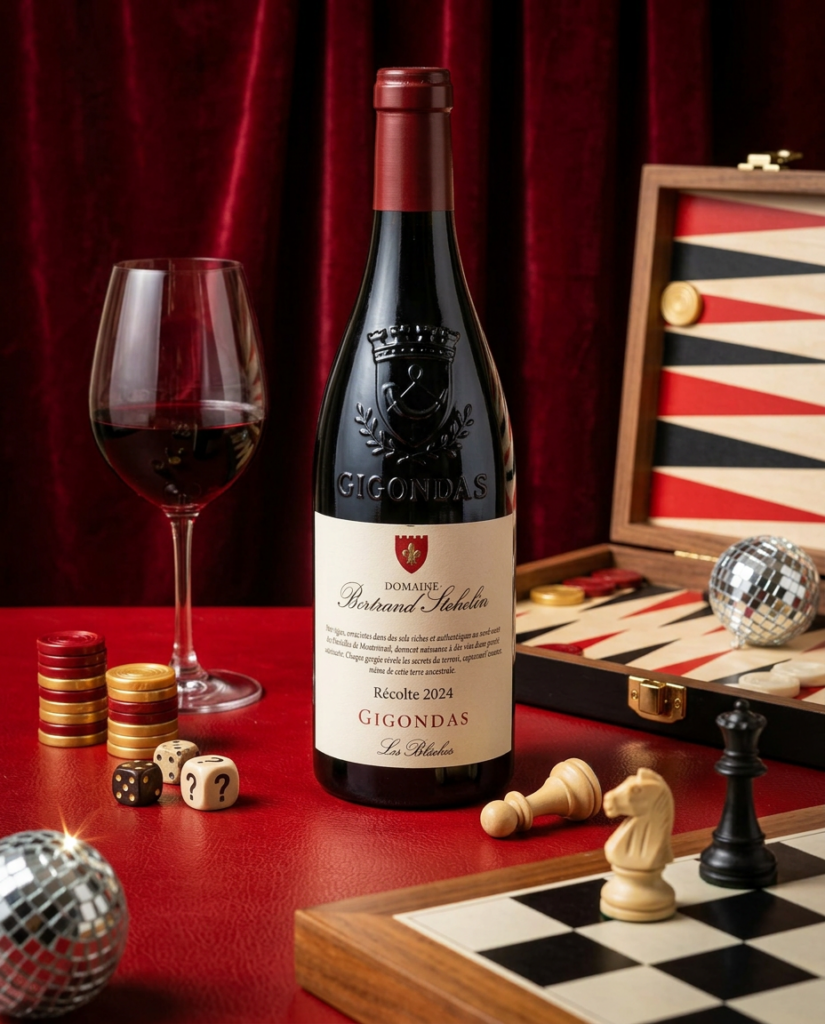 Design étiquette vin Gigondas - Domaine Bertrand Stehelin Les Blâches 2024